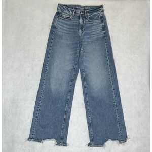American Eagle Outfitters Blue Flare & Wide Leg Jeans